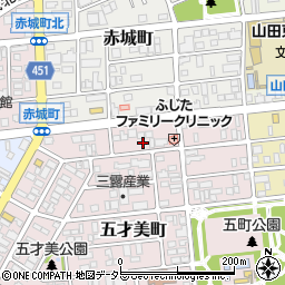 愛知県名古屋市西区五才美町103周辺の地図