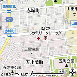 愛知県名古屋市西区五才美町105周辺の地図