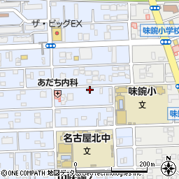 愛知県名古屋市北区中味鋺3丁目1006周辺の地図
