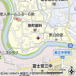 静岡県富士宮市泉町740周辺の地図
