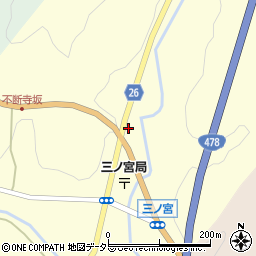京都府京丹波町（船井郡）三ノ宮（高尾）周辺の地図