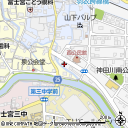 静岡県富士宮市神田川町29-2周辺の地図