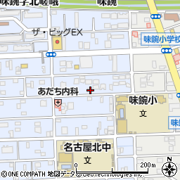 愛知県名古屋市北区中味鋺3丁目916周辺の地図