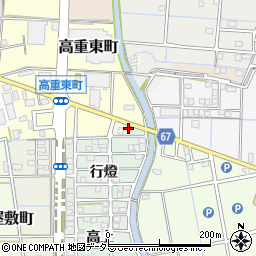 愛知県稲沢市高重町河田周辺の地図