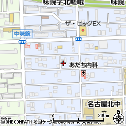 愛知県名古屋市北区中味鋺3丁目328周辺の地図
