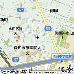 愛知県清須市一場（神明前）周辺の地図