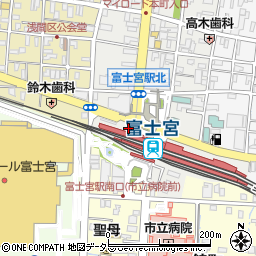 富士宮警察署富士宮駅前交番周辺の地図