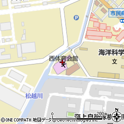 横須賀市西体育会館周辺の地図