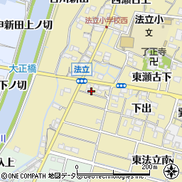 愛知県稲沢市平和町法立西瀬古下周辺の地図
