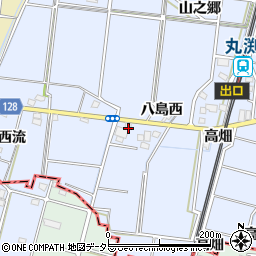 愛知県稲沢市祖父江町三丸渕中通り周辺の地図