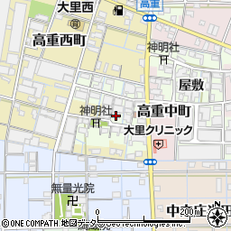 愛知県稲沢市高重町郷クロ周辺の地図