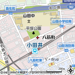愛知県名古屋市西区八筋町周辺の地図