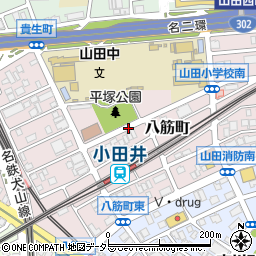 愛知県名古屋市西区八筋町周辺の地図