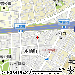 愛知県名古屋市西区木前町周辺の地図
