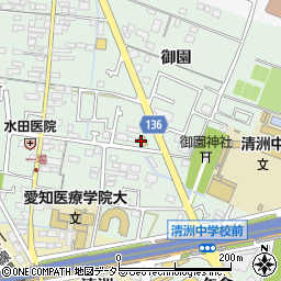 ファミリーマート清洲御園店周辺の地図