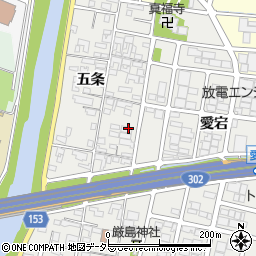愛知県清須市朝日五条周辺の地図