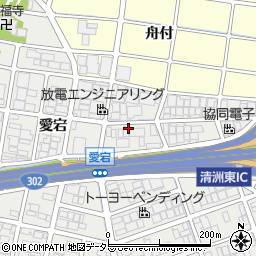 愛知県清須市朝日愛宕周辺の地図
