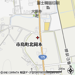 兵庫県丹波市市島町北岡本105-1周辺の地図