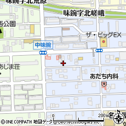 愛知県名古屋市北区中味鋺3丁目411周辺の地図