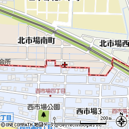 愛知県稲沢市北市場南町19周辺の地図