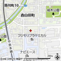 愛知県春日井市森山田町77周辺の地図