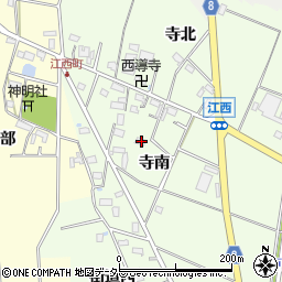 愛知県愛西市江西町寺南周辺の地図