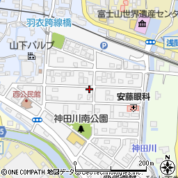 静岡県富士宮市神田川町周辺の地図