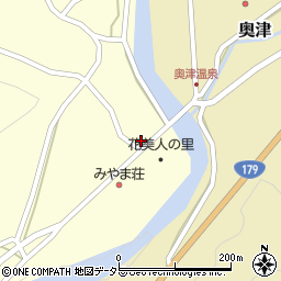 奥津温泉郵便局周辺の地図