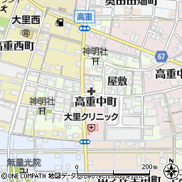 愛知県稲沢市高重中町24周辺の地図