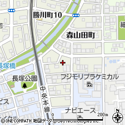 愛知県春日井市森山田町70周辺の地図