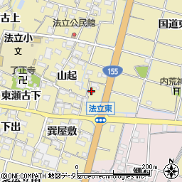 愛知県稲沢市平和町法立東法立北40周辺の地図