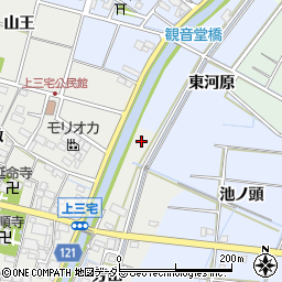 愛知県稲沢市平和町上三宅（芳山）周辺の地図