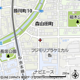 愛知県春日井市森山田町72周辺の地図