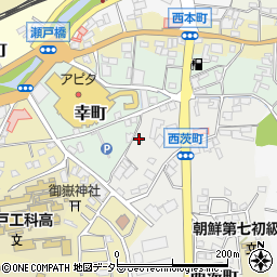 愛知県瀬戸市西茨町77周辺の地図