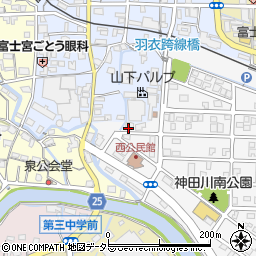 静岡県富士宮市神田川町25周辺の地図