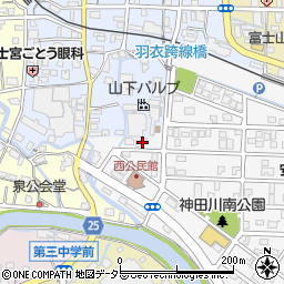 静岡県富士宮市神田川町25-2周辺の地図