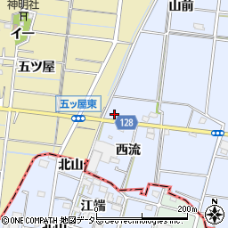 愛知県稲沢市祖父江町三丸渕西流周辺の地図