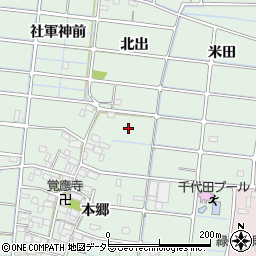 愛知県稲沢市野崎町周辺の地図