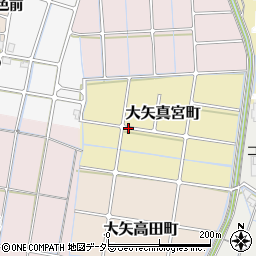 愛知県稲沢市大矢真宮町周辺の地図