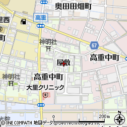 愛知県稲沢市高重町周辺の地図