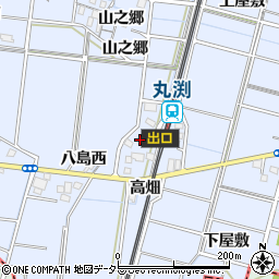 愛知県稲沢市祖父江町三丸渕八島周辺の地図