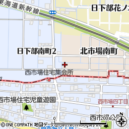 愛知県稲沢市北市場南町67周辺の地図