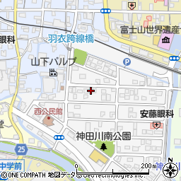 静岡県富士宮市神田川町21-14周辺の地図