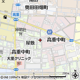 愛知県稲沢市高重町屋敷35周辺の地図