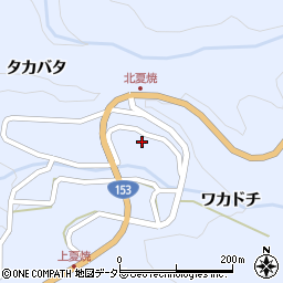 愛知県豊田市夏焼町（トヤガ子）周辺の地図