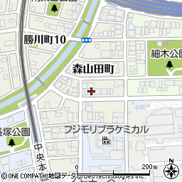 愛知県春日井市森山田町57周辺の地図