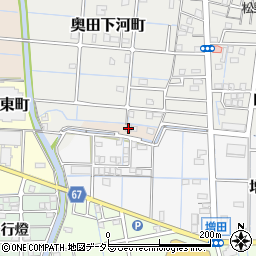 愛知県稲沢市増田町江越周辺の地図