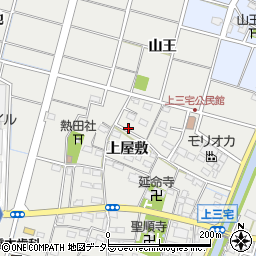 愛知県稲沢市平和町上三宅周辺の地図