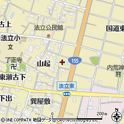 愛知県稲沢市平和町法立東法立北周辺の地図