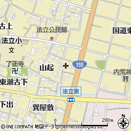 愛知県稲沢市平和町法立（東法立北）周辺の地図